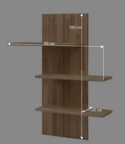 Sale 80x100x25 Hängeregal aus Wildeiche Bianco - Vardriva Regale