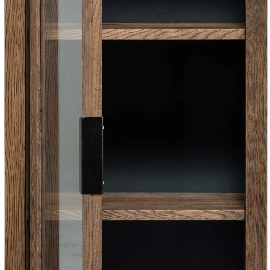 50x105x35 Hängevitrine aus Eiche in Wenge - Sieno Vitrinen