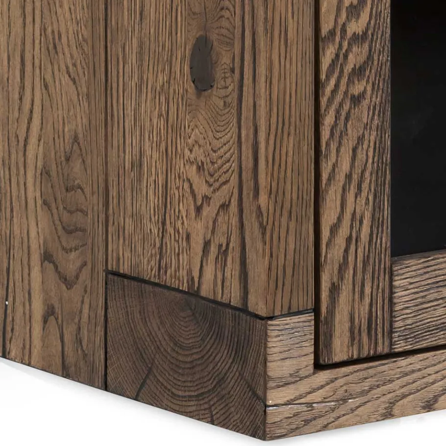 50x105x35 Hängevitrine aus Eiche in Wenge - Sieno Vitrinen