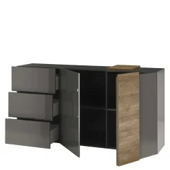 181x94x44 Hochglanz Kombi-Kommode in Grau - Eracosta Sideboards