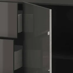 181x94x44 Hochglanz Kombi-Kommode in Grau - Eracosta Sideboards