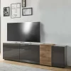 181x59x44 Hochglanz TV Unterschrank in Grau - Eracosta Tv & Hifi-Möbel|Lowboards