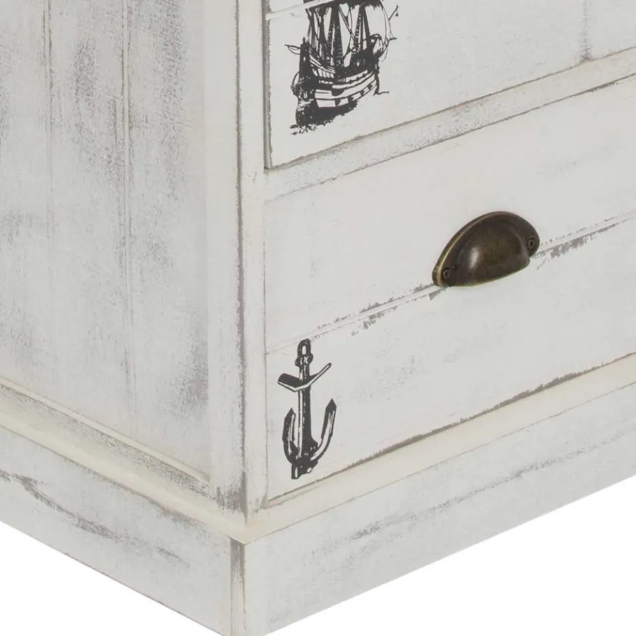 40x104x30 Hochkommode mit maritimen Motiven - Maggiore Kommoden