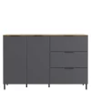 151x98x40 Hohe Kombi-Kommode in Dunkelgrau - Lurys Sideboards