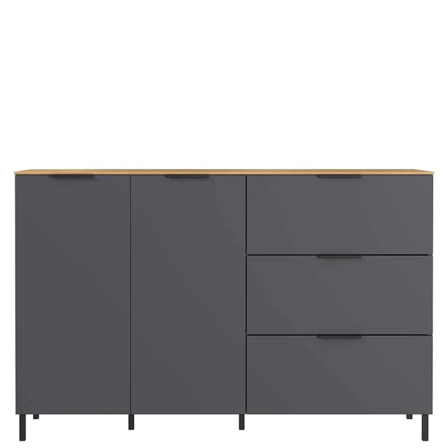 151x98x40 Hohe Kombi-Kommode in Dunkelgrau - Lurys Sideboards