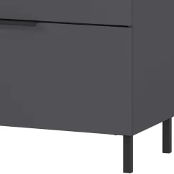 151x98x40 Hohe Kombi-Kommode in Dunkelgrau - Lurys Sideboards