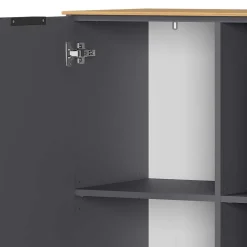 151x98x40 Hohe Kombi-Kommode in Dunkelgrau - Lurys Sideboards