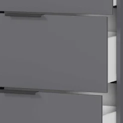 151x98x40 Hohe Kombi-Kommode in Dunkelgrau - Lurys Sideboards