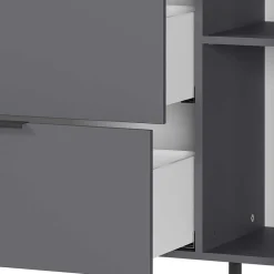 192x98x40 Hohes Sideboard in Dunkelgrau - Lurys Sideboards