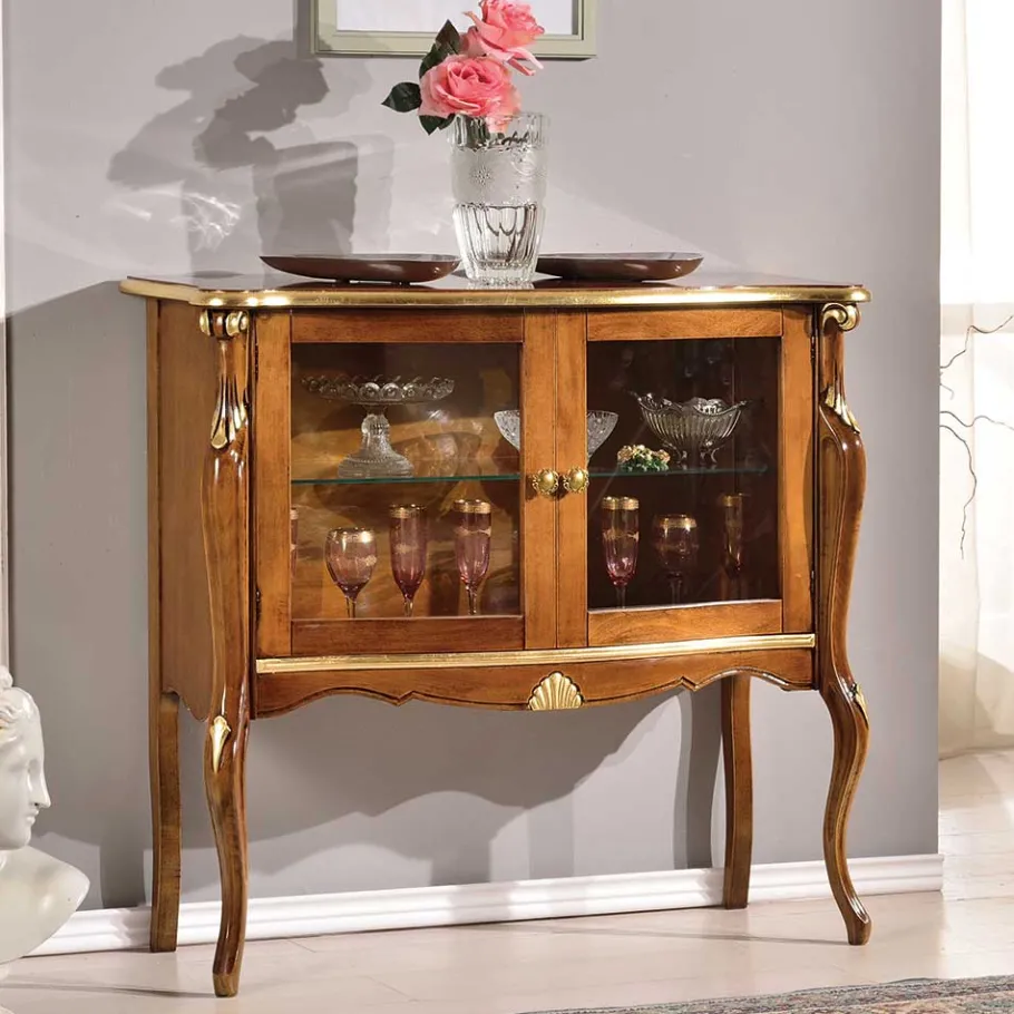 108x100x40 Italienische Vitrine 2-türig - Carlenna I Vitrinen