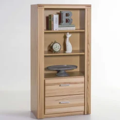 Sale 68x140x40 Kernbuche Regal mit 2 Schubladen - Uhelia Regale