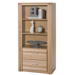 Sale 68x140x40 Kernbuche Regal mit 2 Schubladen - Uhelia Regale