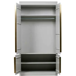 New 110x215x62 Kleiderschrank in Hellgrau - Emra Kleiderschränke|Schränke