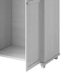 Hot 108x216x62 Kleiderschrank in Weiß & Holzoptik verwittert - Tyrcio Kleiderschränke