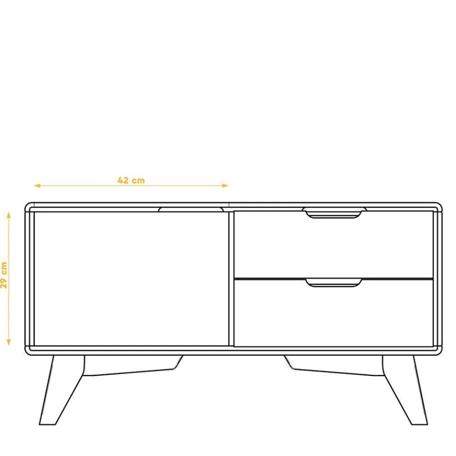 90x48x40 Kleine Kommode in Wildeiche & Weiß - Diesta Tv & Hifi-Möbel|Lowboards