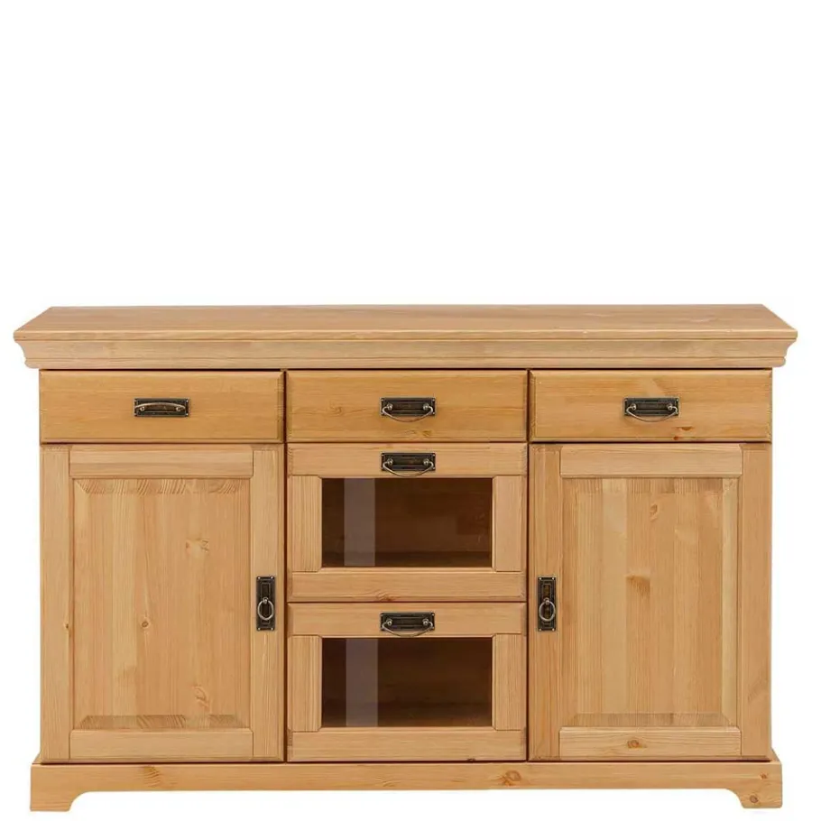 145x84x40 Kommode aus Holz mit Glas - Arendu Sideboards