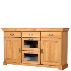145x84x40 Kommode aus Holz mit Glas - Arendu Sideboards