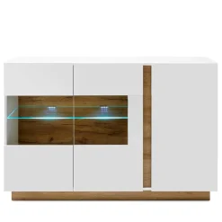 138x91x40 Kommode mit Glas 3-türig - Myrda Sideboards