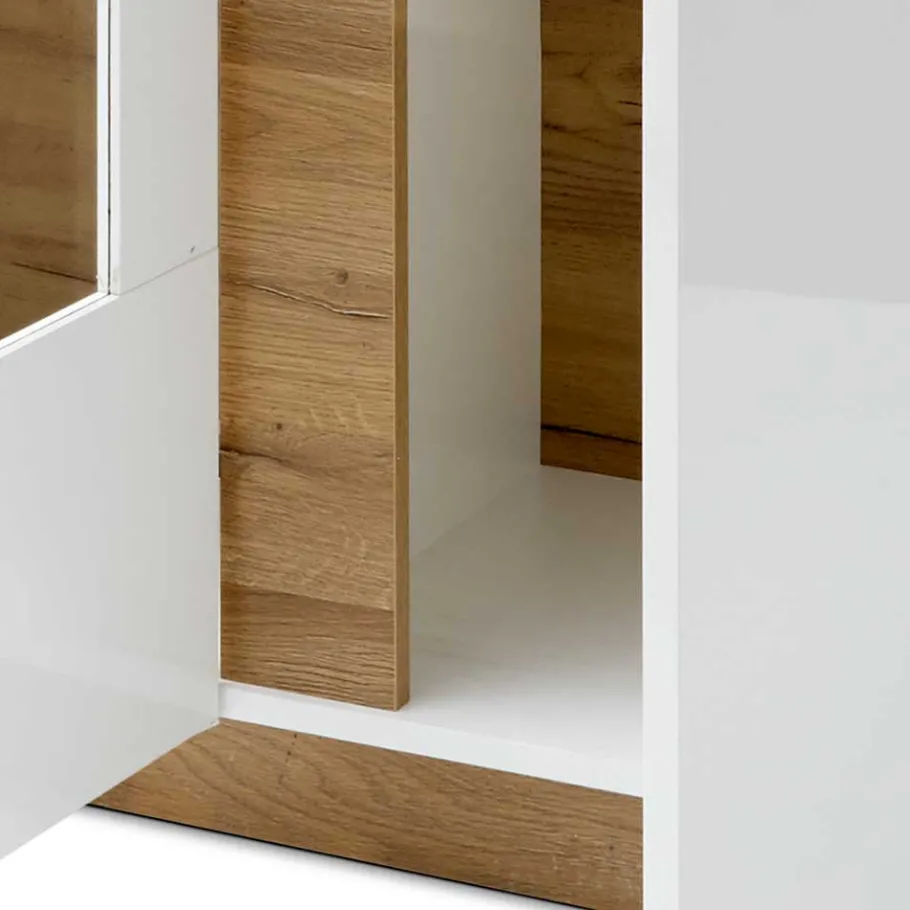 138x91x40 Kommode mit Glas 3-türig - Myrda Sideboards