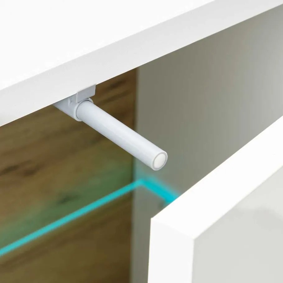 138x91x40 Kommode mit Glas 3-türig - Myrda Sideboards