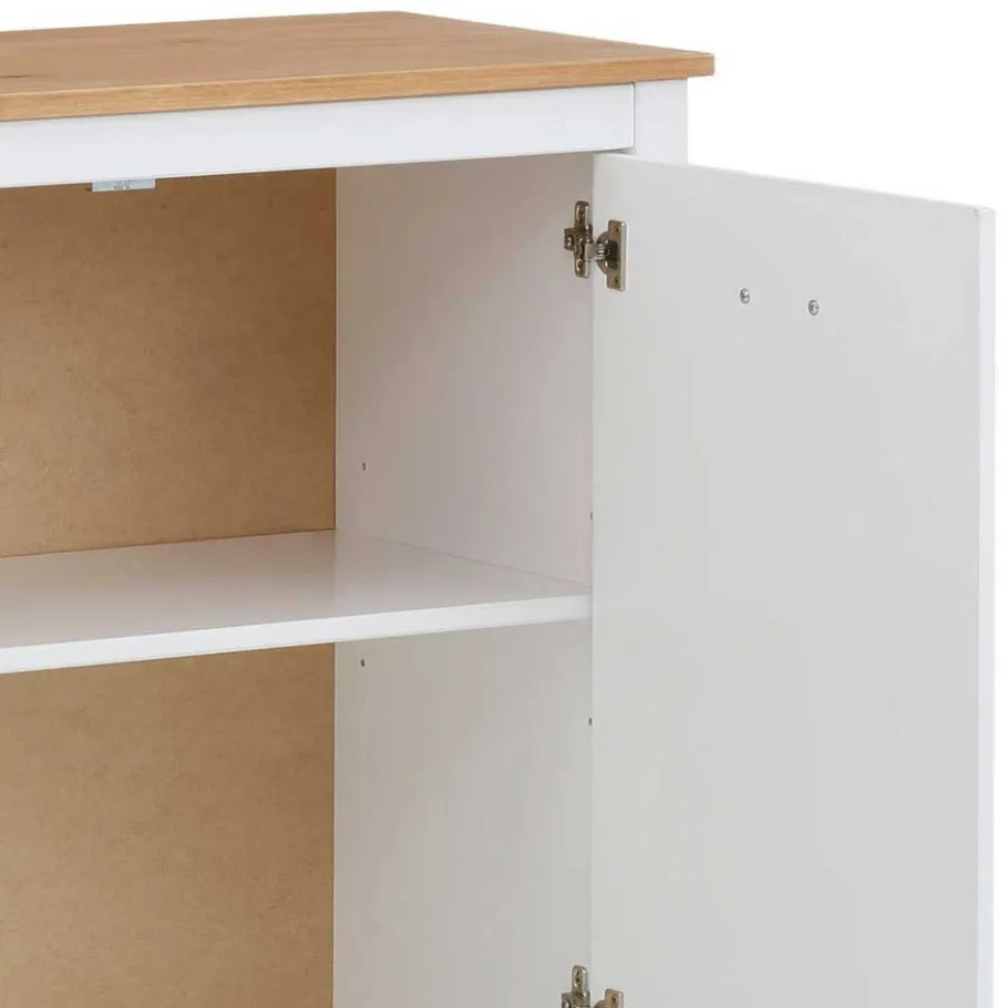 140x80x35 Landhaus Anrichte mit Metallgriffen - Xasimir Sideboards