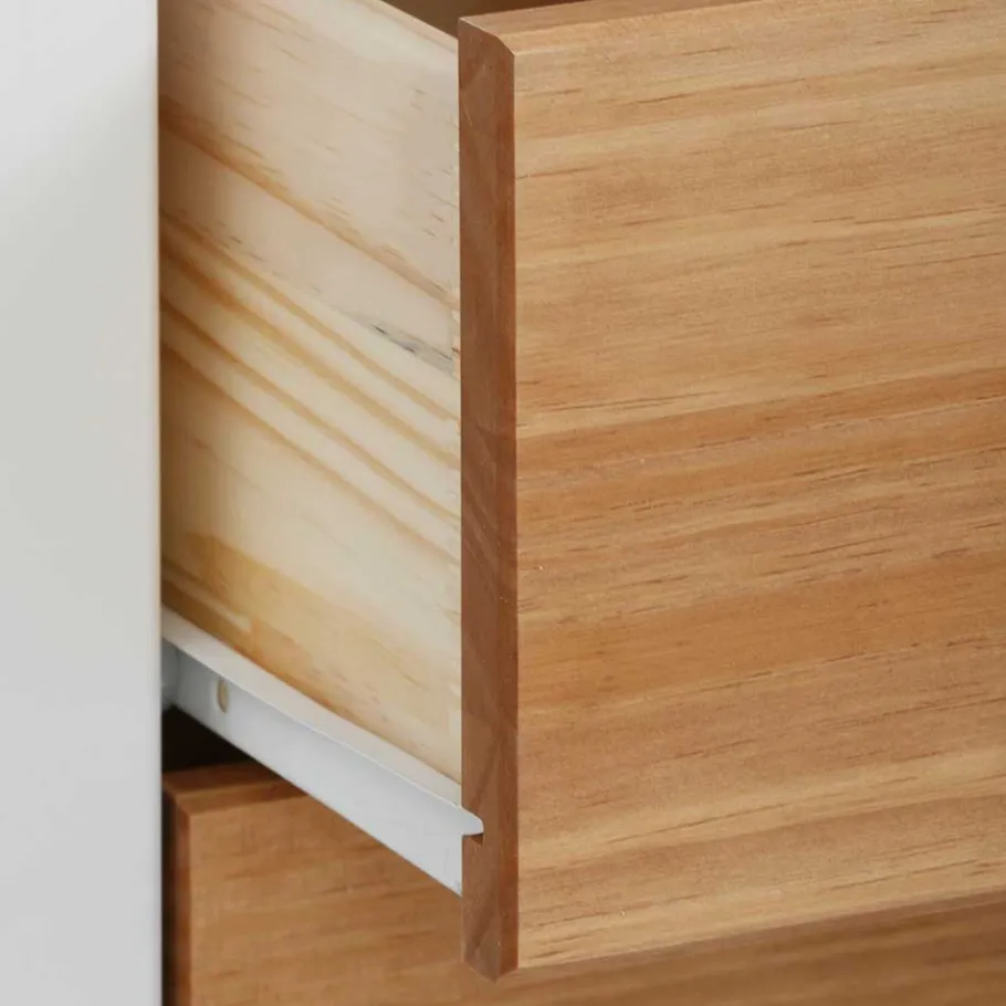 140x80x35 Landhaus Anrichte mit Metallgriffen - Xasimir Sideboards