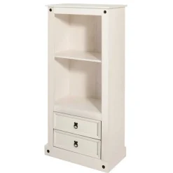 Sale 65x140x38 Landhausregal in Weiß - Henvic Regale|Vitrinen