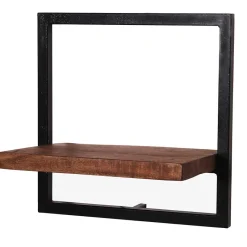 35x25x35 Loft-Wandregal mit Altmetall-Rahmen - Mendoza Regale