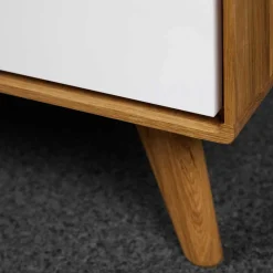 Sale 134x48x40 Lowboard in Wildeiche & Weiß - Diesta Tv & Hifi-Möbel|Lowboards