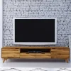 Sale 220x48x40 Massivholz TV Board in Natur geölt - Eavy Tv & Hifi-Möbel|Lowboards
