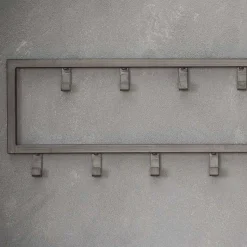 Sale 80x20x4 Metall Wandgarderobe mit 15 Kleiderhaken - Vinkoja Garderoben