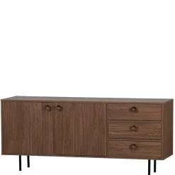 Sale 145x64x40 Mid Century Kommode in Walnuss - Essyno Tv & Hifi-Möbel|Lowboards