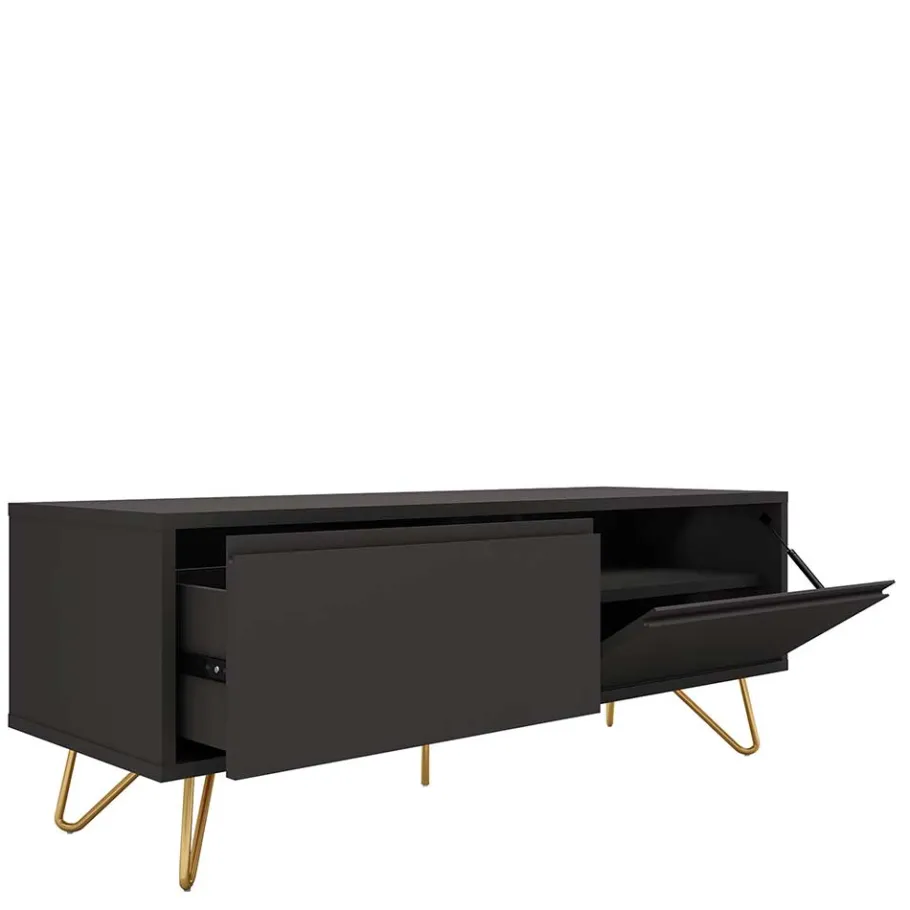 Clearance 120x45x40 Niedrige Kommode mit Klappe & Schublade - Tascam Tv & Hifi-Möbel|Lowboards