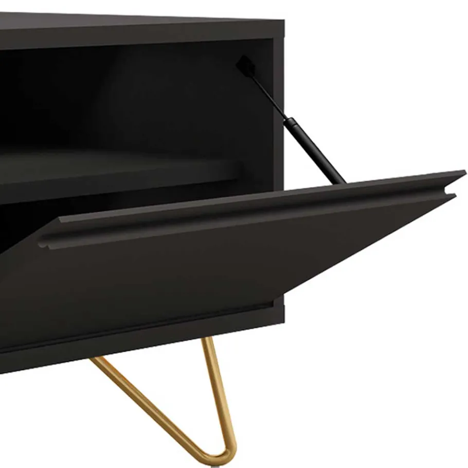 Clearance 120x45x40 Niedrige Kommode mit Klappe & Schublade - Tascam Tv & Hifi-Möbel|Lowboards