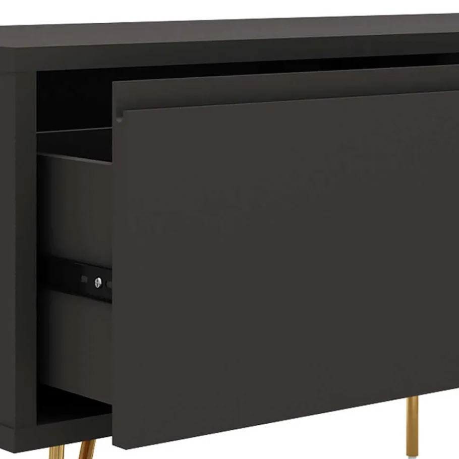 Clearance 120x45x40 Niedrige Kommode mit Klappe & Schublade - Tascam Tv & Hifi-Möbel|Lowboards