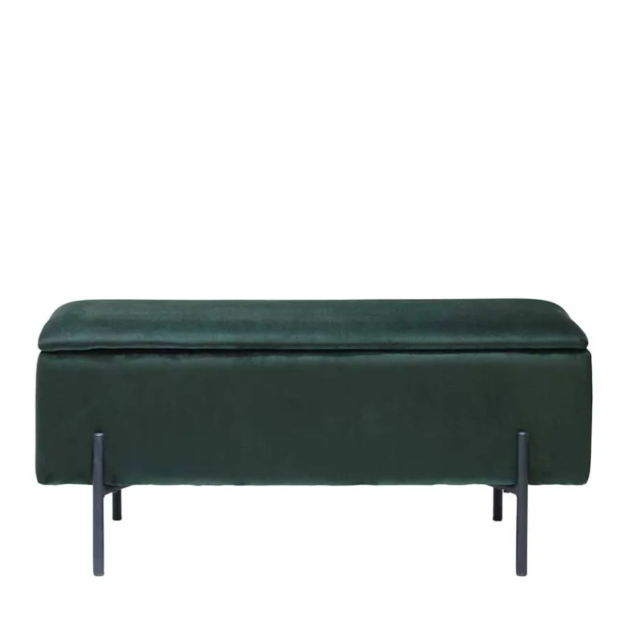 95x46x37 Polsterbank in Grün Samt - Vongura Sitzbank