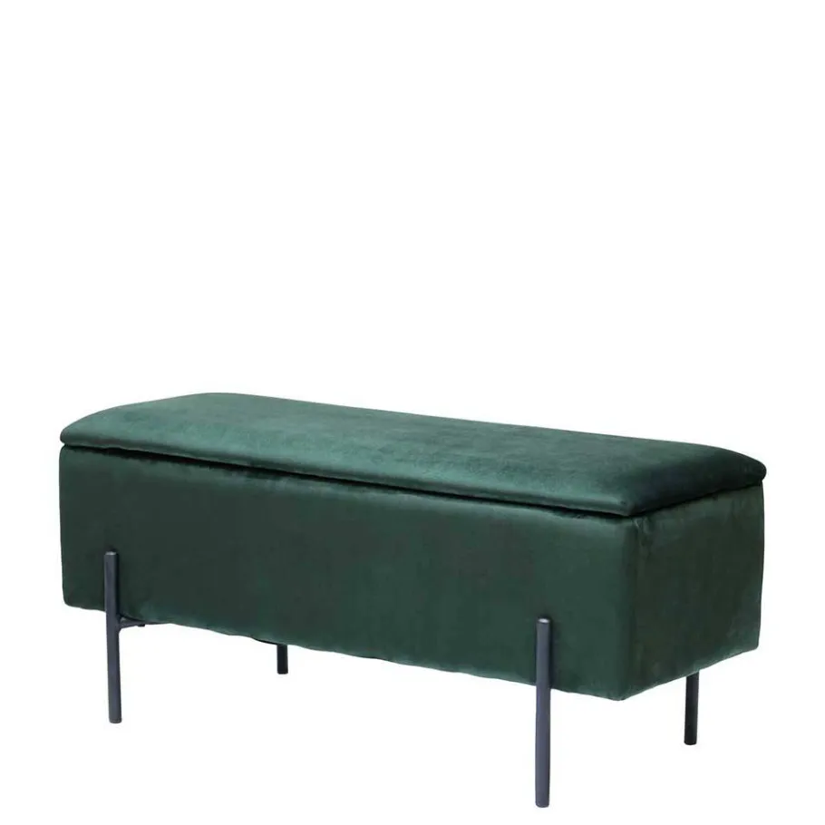 95x46x37 Polsterbank in Grün Samt - Vongura Sitzbank