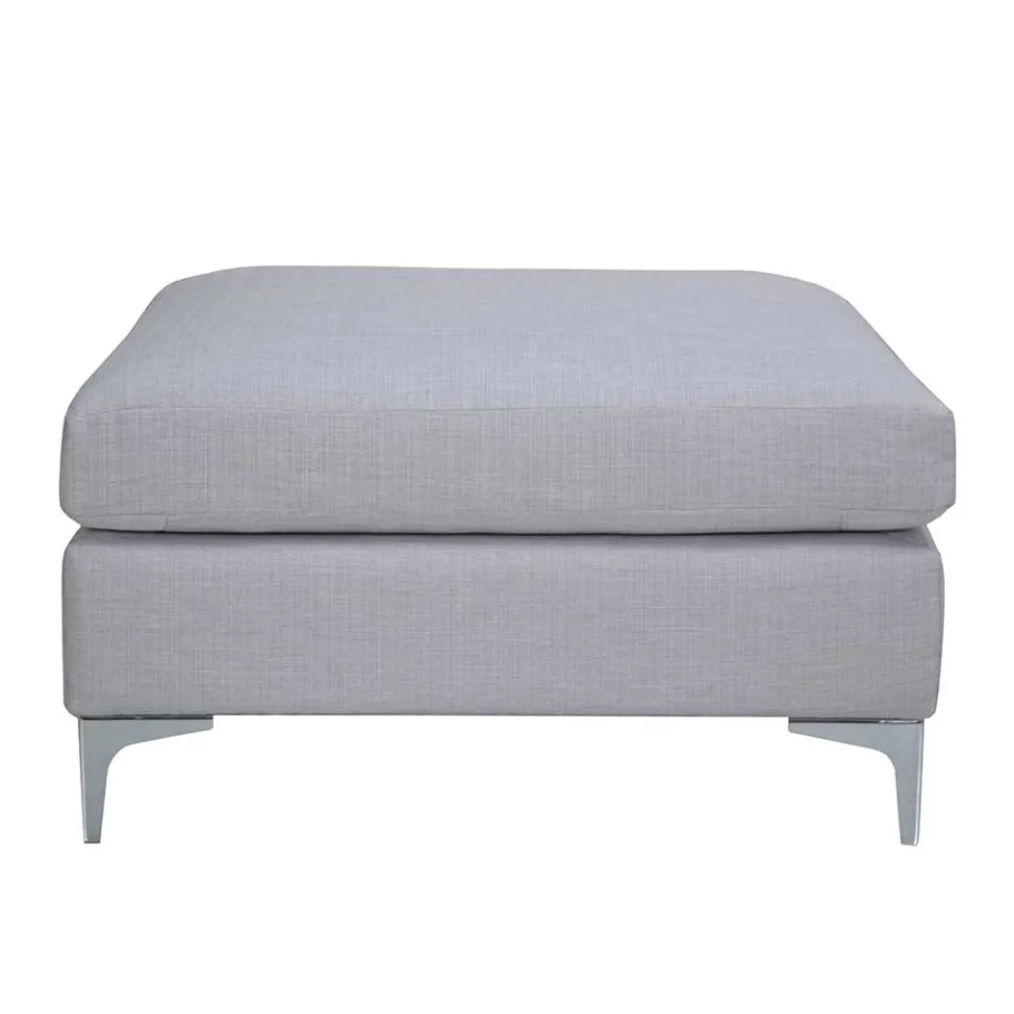 85x53x85 Polsterhocker in Blaugrau - Tryvial Hocker