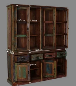 160x190x40 Recyclingholz Anrichte im Shabby Chic - Jamaica Schränke