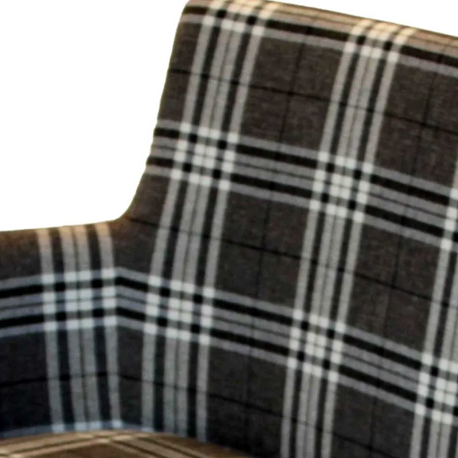 Outlet 100x90x52 Retro Esszimmerbank in Kariert - Rave Sitzbank