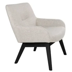 Best 63x73x65 Retro Sessel in Creme Weiß - Solanda Sessel