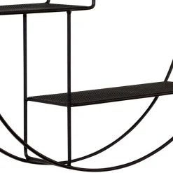 Clearance 50x50x12 Rundes Wandregal in Schwarz - Anatana Regale