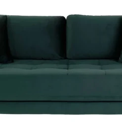 180x76x93 Samt Wohnzimmercouch in Dunkelgrün - Secilia Sofas