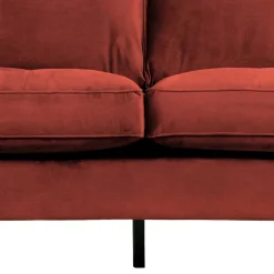 230x83x88 Samt Wohnzimmercouch in Kastanien Braun - Enzing Sofas