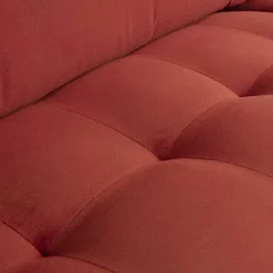 230x83x88 Samt Wohnzimmercouch in Kastanien Braun - Enzing Sofas