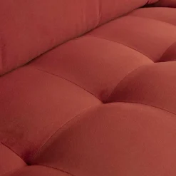 230x83x88 Samt Wohnzimmercouch in Kastanien Braun - Enzing Sofas