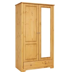 Outlet 106x191x59 Schlafzimmer Schrank in Kiefer Natur - Imressa I Kleiderschränke|Schränke