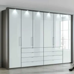 Hot 307x240x58 Schlafzimmerschrank mit Falttüren - Audra Kleiderschränke|Schränke