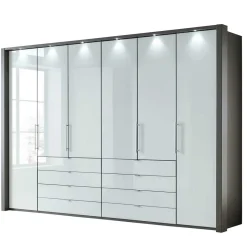 Hot 307x240x58 Schlafzimmerschrank mit Falttüren - Audra Kleiderschränke|Schränke
