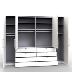 Hot 307x240x58 Schlafzimmerschrank mit Falttüren - Audra Kleiderschränke|Schränke